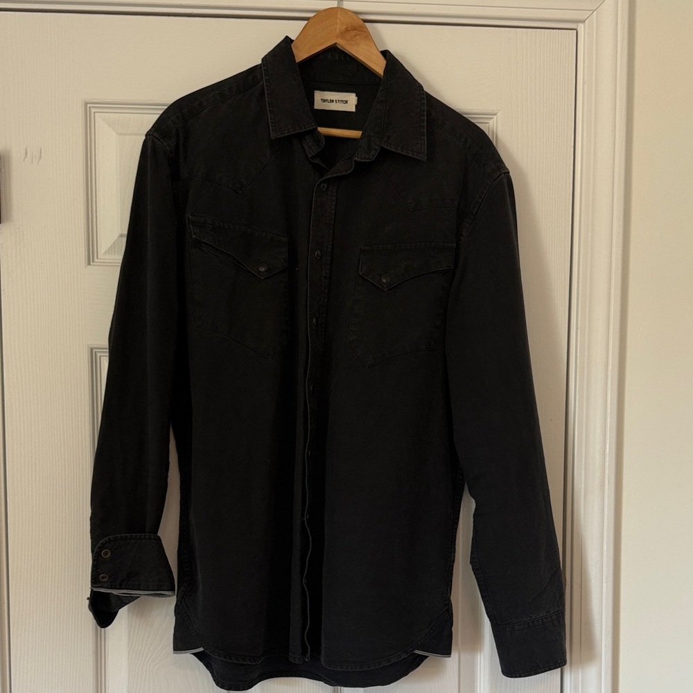 Taylor Stitch Washed Black Western Shirt